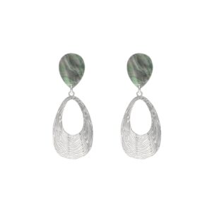 Oorbellen zilver-grijs