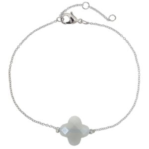 klaver armband grijs