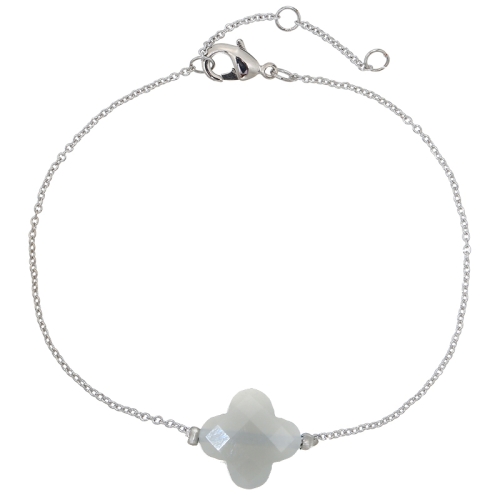 klaver armband grijs
