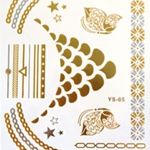 Golden tattoo stickers