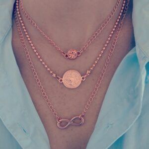 Infinity ketting rose goud