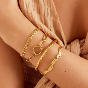 Armband hartjes rvs