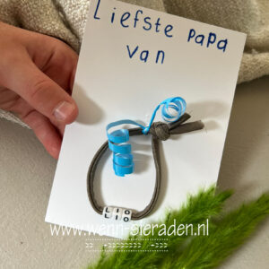 Vaderdag cadeau naam armband